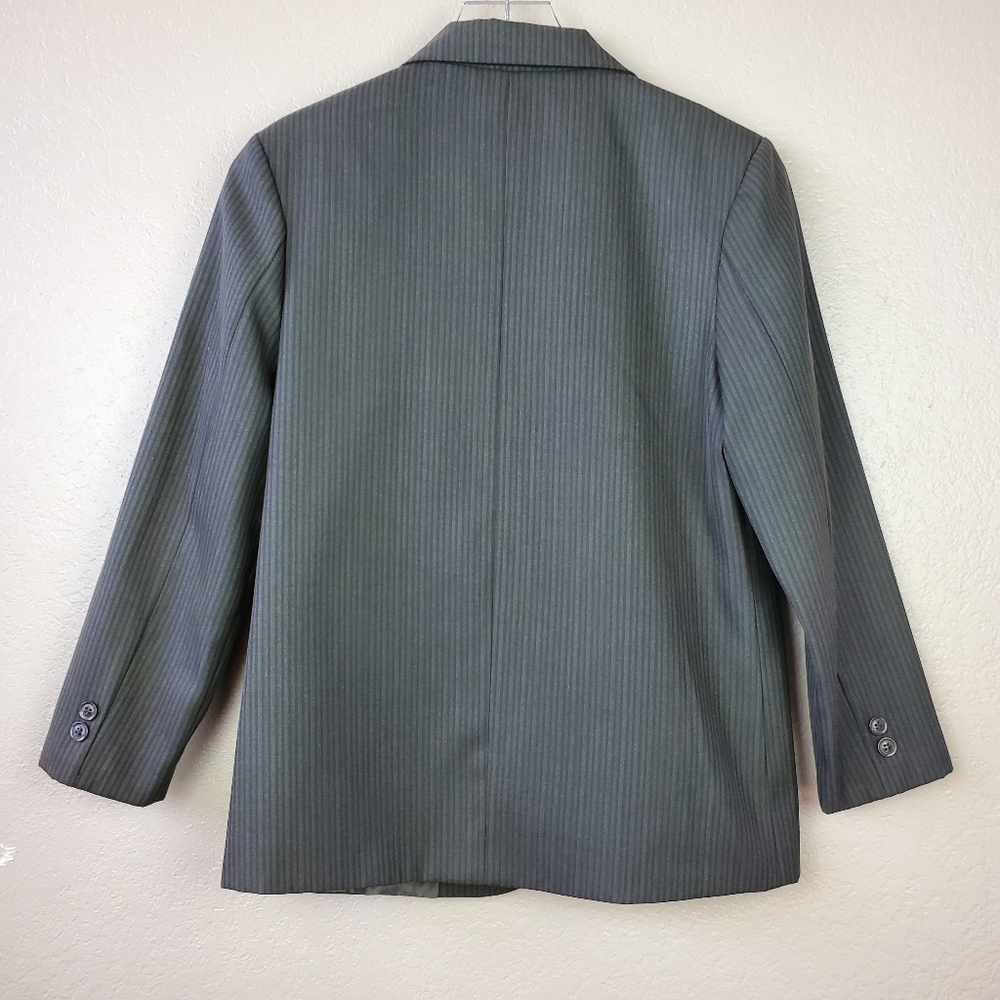 Pinstripe Blazer Jacket Shacket Coat size Boys 12 - Picture 5 of 8